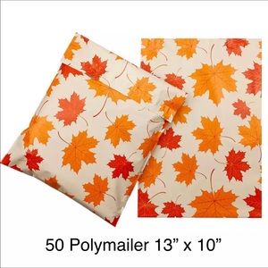 50 Pcs Maple Leafs Poly Mailers 10″x13″